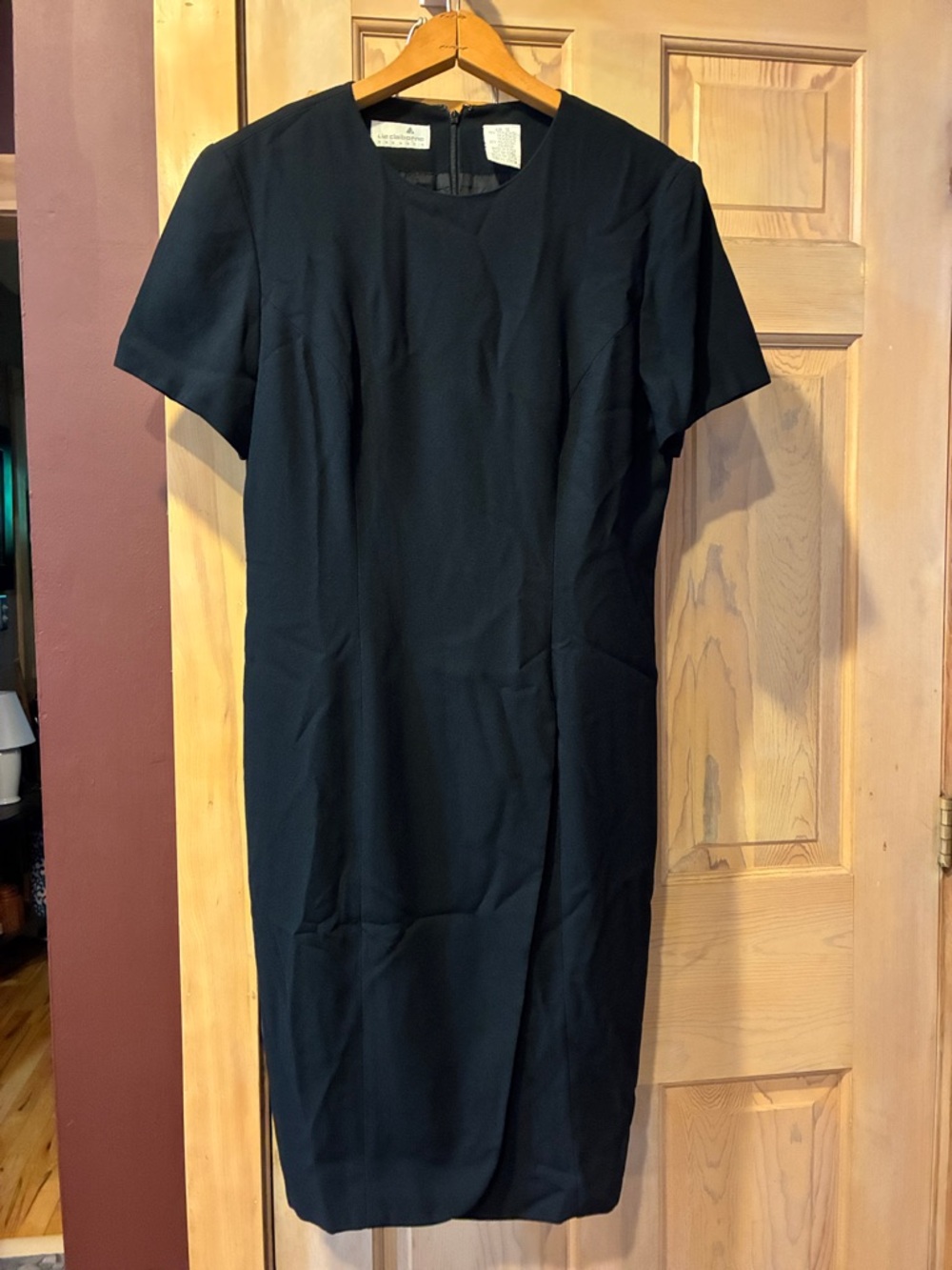 Liz Claiborne Black Midi Sheath Dress